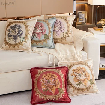 Чехол-подушка, современный пуф, скандинавская наволочка, домашний декор, Меховая гостиная, плюшевый диван, чехлы для диванов 48x48